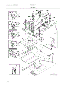 05 - Burner parts for Frigidaire Range FPGF3081KFG from AppliancePartsPros.com
