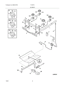 05 - Burner parts for Frigidaire Range FLF337AWH from AppliancePartsPros.com