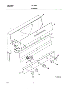 03 - Backguard parts for Frigidaire Range FPF311PHSC from AppliancePartsPros.com