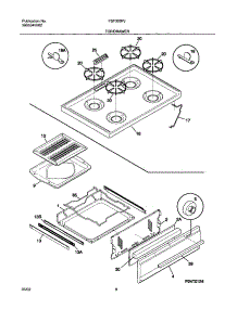 09 - Top / Drawer parts for Frigidaire Range FSF303PJDB from AppliancePartsPros.com