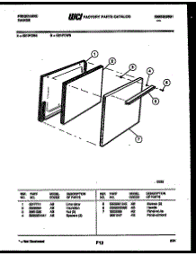 03 - Door Parts parts for Frigidaire Range G21PCW5 from AppliancePartsPros.com