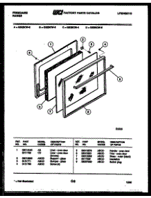 04 - Door Parts parts for Frigidaire Range G32BCW4 from AppliancePartsPros.com