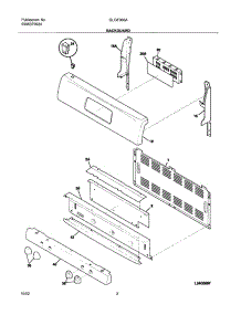03 - Backguard parts for Frigidaire Range GLGF366ABC from AppliancePartsPros.com