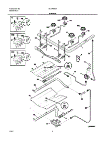05 - Burner parts for Frigidaire Range GLGF366ASC from AppliancePartsPros.com
