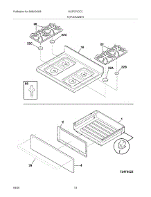 09 - Top / Drawer parts for Frigidaire Range GLGF376DCC from AppliancePartsPros.com