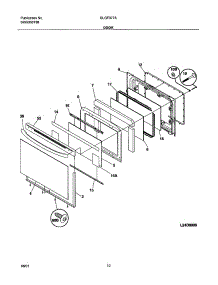 11 - Door parts for Frigidaire Range GLGF377ASC from AppliancePartsPros.com