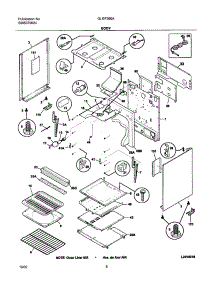 07 - Body parts for Frigidaire Range GLGF366ABC from AppliancePartsPros.com