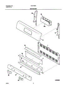 03 - Backguard parts for Frigidaire Range GLGF388ASD from AppliancePartsPros.com