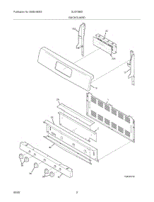 03 - Backguard parts for Frigidaire Range GLGF388DSE from AppliancePartsPros.com