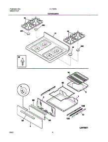 09 - Top / Drawer parts for Frigidaire Range FLF337AWB from AppliancePartsPros.com