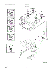 05 - Burner parts for Frigidaire Range FLF337ECP from AppliancePartsPros.com