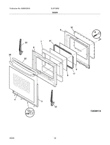 11 - Door parts for Frigidaire Range GLGF389GSB from AppliancePartsPros.com
