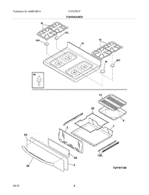 09 - Top / Drawer parts for Frigidaire Range FLF337ECP from AppliancePartsPros.com