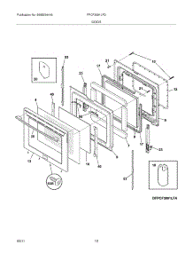 11 - Door parts for Frigidaire Range FPCF3091LFD from AppliancePartsPros.com