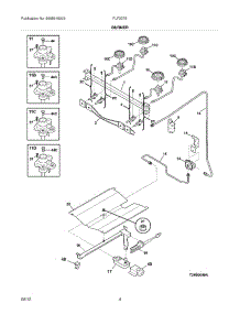 05 - Burner parts for Frigidaire Range FLF337EWH from AppliancePartsPros.com