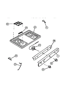 03 - Top parts for Frigidaire Range G30NW2 from AppliancePartsPros.com