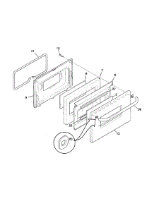 Door parts for Frigidaire Range FGFB33WHSC from AppliancePartsPros.com