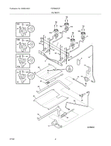 05 - Burner parts for Frigidaire Range FGFB66ECP from AppliancePartsPros.com