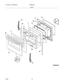 11 - Door parts for Frigidaire Range FGFB66ECR from AppliancePartsPros.com