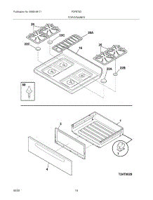 09 - Top / Drawer parts for Frigidaire Range FGFB75DQE from AppliancePartsPros.com