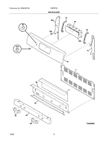 03 - Backguard parts for Frigidaire Range FGFB79GBD from AppliancePartsPros.com