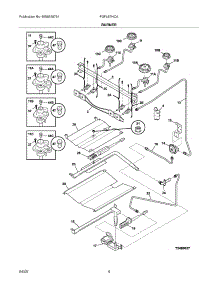 05 - Burner parts for Frigidaire Range FGFL67HCA from AppliancePartsPros.com