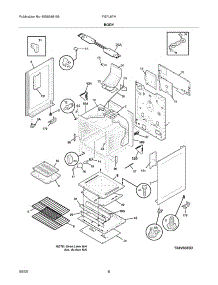 07 - Body parts for Frigidaire Range FGFL67HBF from AppliancePartsPros.com