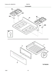 09 - Top / Drawer parts for Frigidaire Range FGFB79GBD from AppliancePartsPros.com