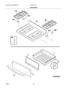 09 - Top / Drawer parts for Frigidaire Range FGFL67HCA from AppliancePartsPros.com