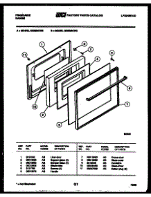 04 - Door Parts parts for Frigidaire Range GG32BCL2 from AppliancePartsPros.com