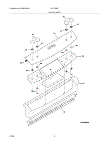 03 - Backguard parts for Frigidaire Range GLCS389FBD from AppliancePartsPros.com