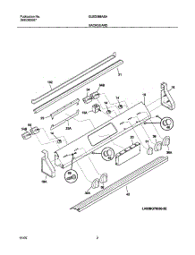 03 - Backguard parts for Frigidaire Range GLED388ASA from AppliancePartsPros.com