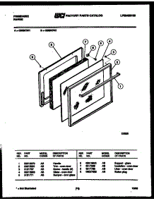 03 - Door Parts parts for Frigidaire Range G30BCW1 from AppliancePartsPros.com