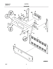 03 - Backguard parts for Frigidaire Range GLEF376ASD from AppliancePartsPros.com