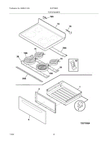 07 - Top / Drawer parts for Frigidaire Range GLEF369DQB from AppliancePartsPros.com
