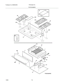 09 - Top / Drawer parts for Frigidaire Range FPGF3081KFC from AppliancePartsPros.com