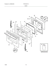 11 - Door parts for Frigidaire Range FPGF3081KFC from AppliancePartsPros.com