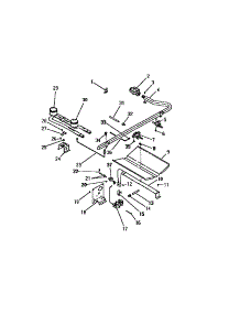 28 - Burners, Ignitors, Controls parts for Frigidaire Range G24PCW1 from AppliancePartsPros.com