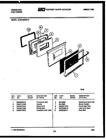05 - Door Parts parts for Frigidaire Range GCG34BNW3 from AppliancePartsPros.com