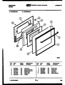 04 - Door Parts parts for Frigidaire Range GCG38BCW4 from AppliancePartsPros.com