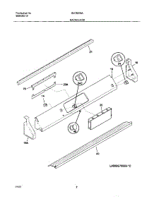 03 - Backguard parts for Frigidaire Range GLCS376ASA from AppliancePartsPros.com