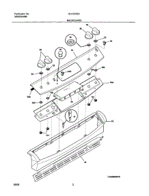 03 - Backguard parts for Frigidaire Range GLCS378DBA from AppliancePartsPros.com