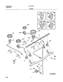 05 - Burner parts for Frigidaire Range GLCS378DBA from AppliancePartsPros.com