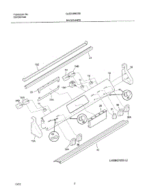 03 - Backguard parts for Frigidaire Range GLED388CSB from AppliancePartsPros.com