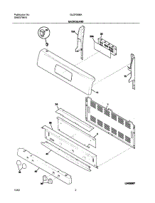 03 - Backguard parts for Frigidaire Range GLGFS66ABD from AppliancePartsPros.com