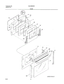 09 - Door parts for Frigidaire Range GLED388CSB from AppliancePartsPros.com
