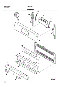 03 - Backguard parts for Frigidaire Range GLGFS66CQA from AppliancePartsPros.com