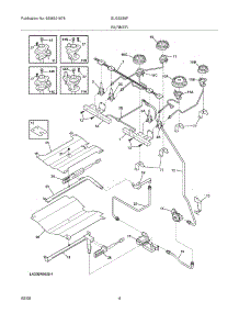05 - Burner parts for Frigidaire Range GLGS389FQE from AppliancePartsPros.com
