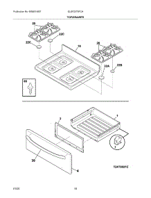09 - Top / Drawer parts for Frigidaire Range GLGFZ376FCH from AppliancePartsPros.com