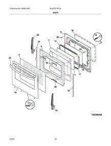 11 - Door parts for Frigidaire Range GLGFZ376FCH from AppliancePartsPros.com